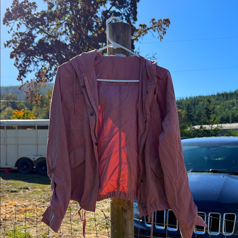 Sweet Wanderer Utility Jacket in Dusty Pink